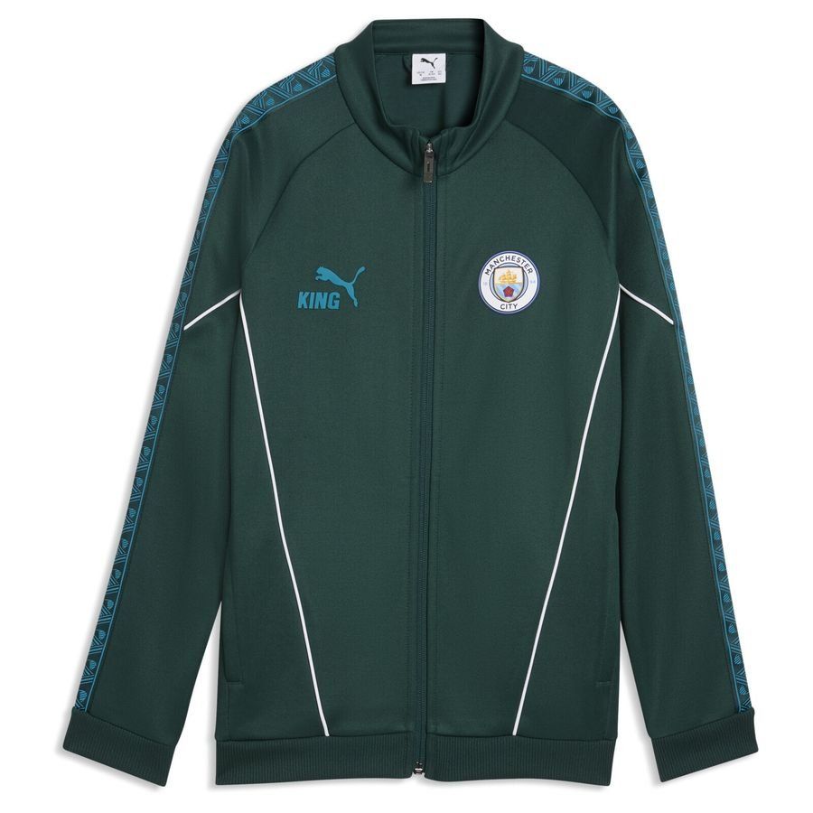 Manchester City Track Jacket King Anthem - Green Terrain/Tropical Blue Kids-SoccerKits Hub | Buy Soccer Jerseys Online